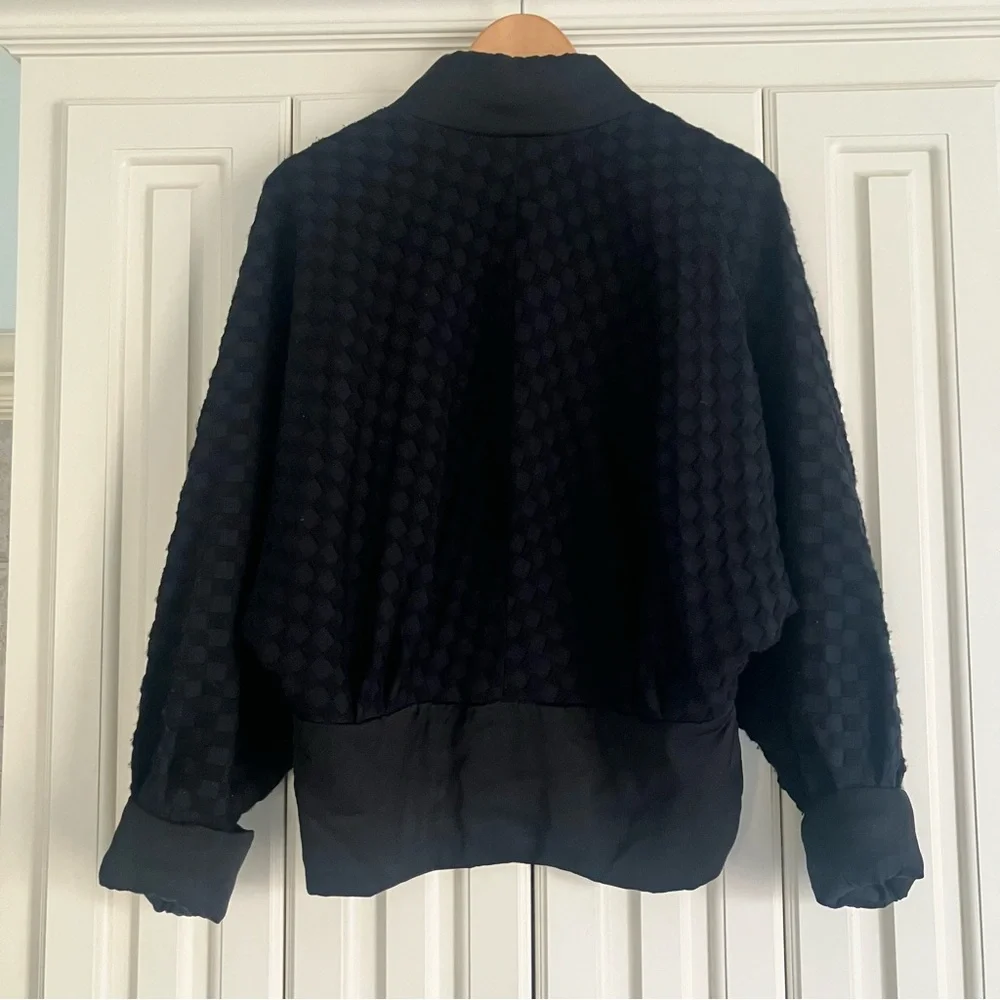 Lilith Black Zip Up Textured Bomber Jacket Size‎ XS